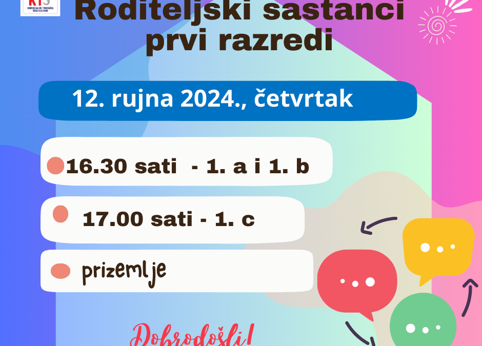 Roditeljski sastanak – prvi razred