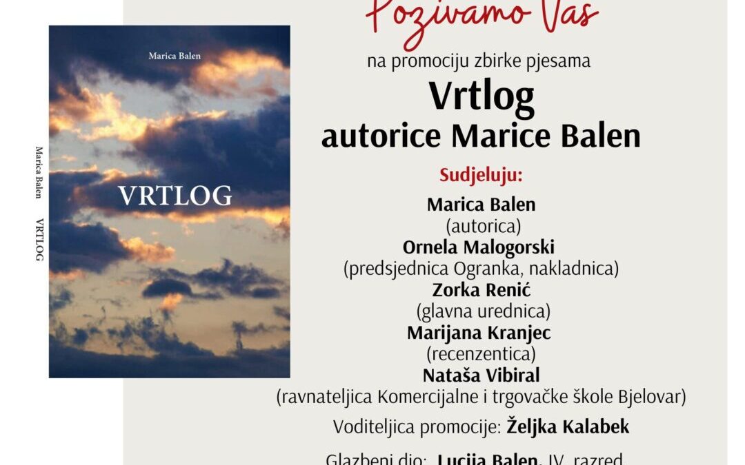 Promocija pjesničke zbirke “Vrtlog”