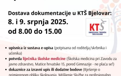 Upisi u srednju školu u školsku godinu 2025./2026.