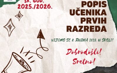 POPIS UČENIKA – PRVI RAZREDI