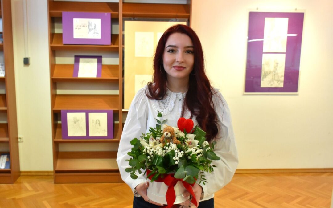 Učenica Anamarija Bujan predstavlja se izložbom crteža