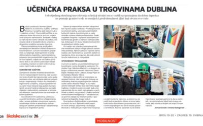 O Erasmus+ mobilnosti našuh učenika u Školskim novinama